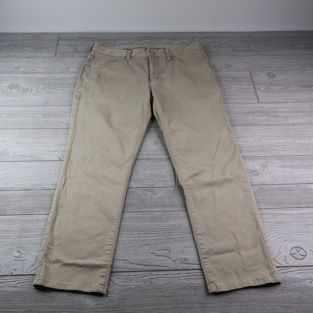 Rhone Everyday Twill Five Pocket Pants Men's 32x27 Khaki Tan Slim